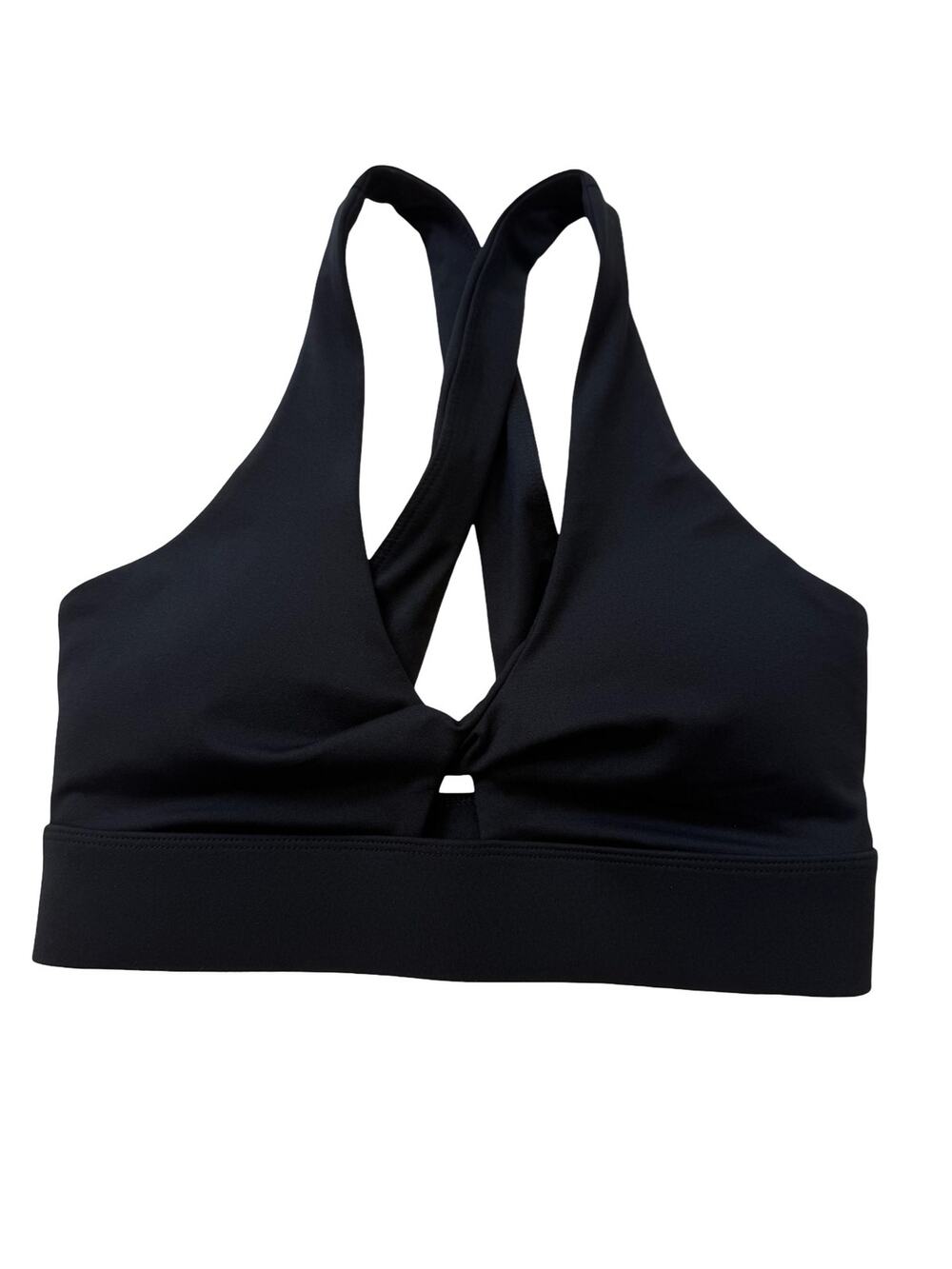 Fabletics Oasis Twist Medium Impact Sports Bra Black Sz S
